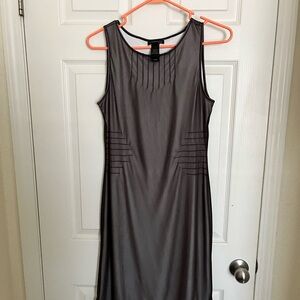 Kenneth Cole Gray Sleeveless Midi Dress